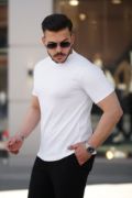 Erkek Ağaç Kabuğu Desenli Kısa Kollu T-shirt resmi